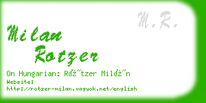 milan rotzer business card